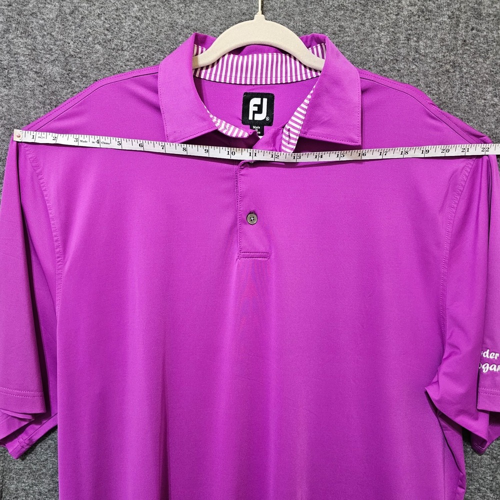 FootJoy Polo Shirt Men's XL Deep Magenta Purple Embroidered‎ Logo Short Sleeve - Picture 9 of 13